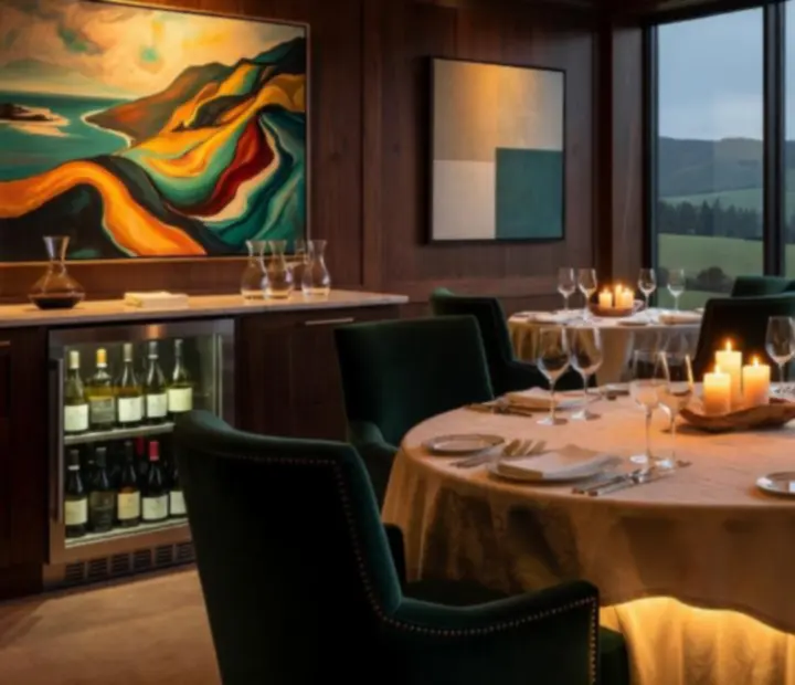 Private dining suite at Tablee And Grill with elegant table settings