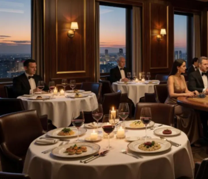 Fine dining table and live poker table at Tablee And Grill