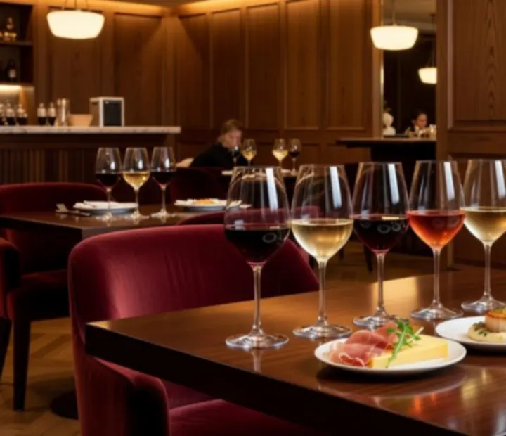 Selection of wine flights arranged on a table at Tablee And Grill